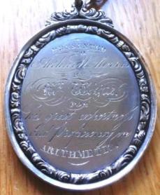 Medal awarded to AW MORRIS by Irvine Academy 1839